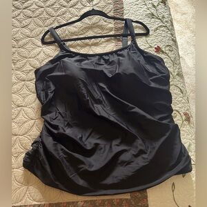 Coldwater Creek ladies black bathing suit Top 18W